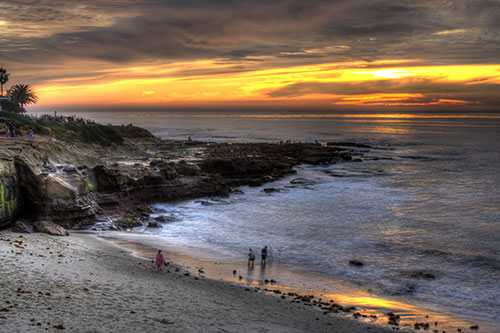 LaJolla Beach Sunset_- photo copyright Tom McClenahan
